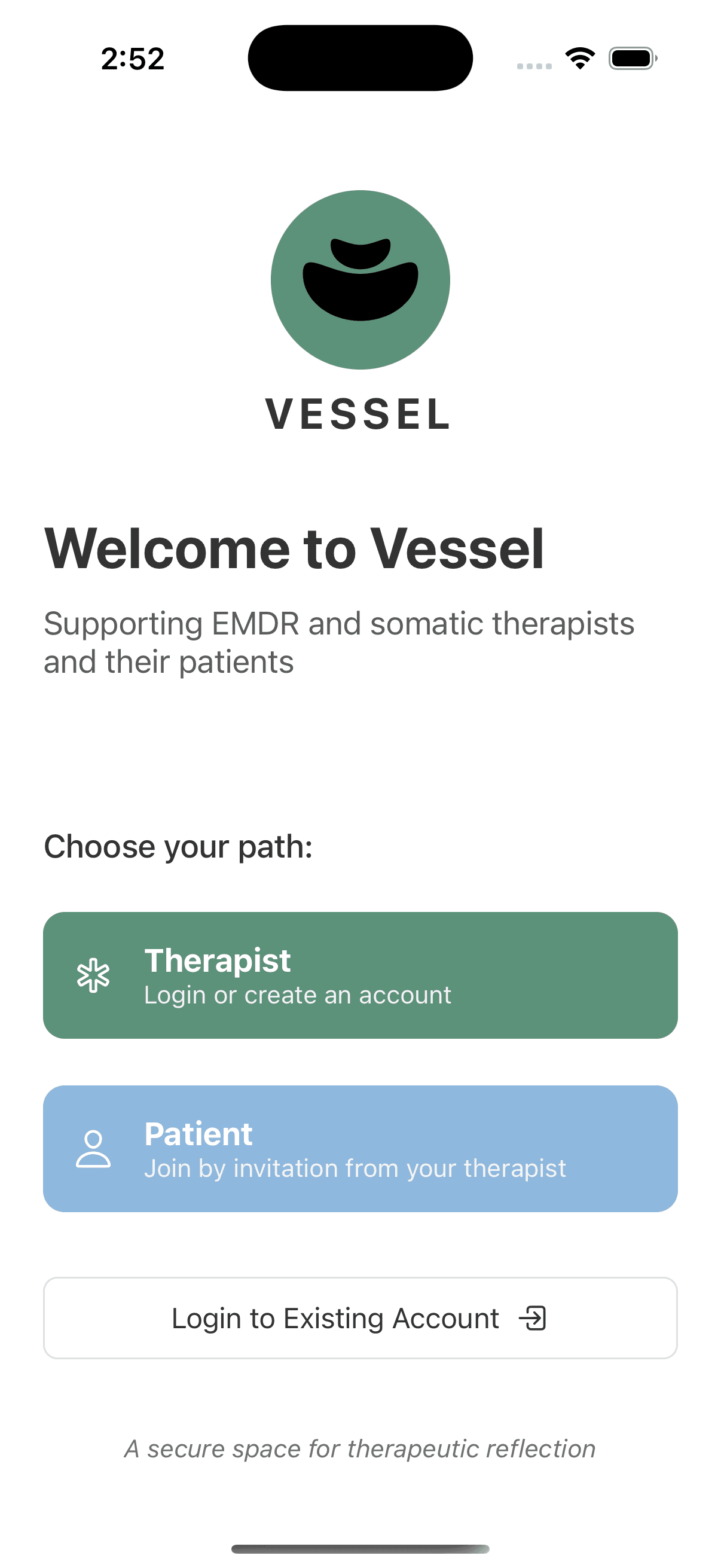 Vessel App Interface